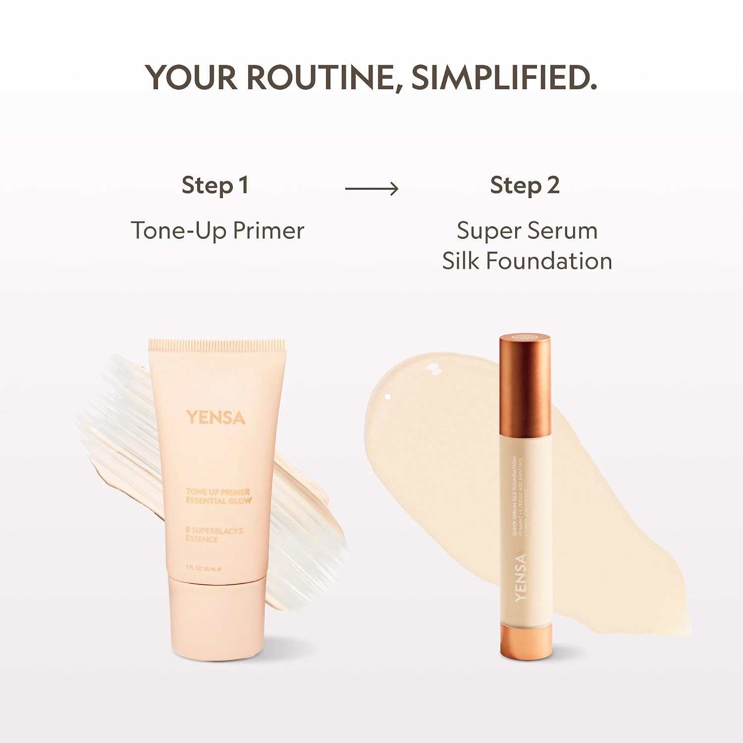 YENSA Super Serum Silk Foundation - Hydrating, Full Coverage Foundation with Vitamin C & Bakuchiol Oil - Blurs Imperfections & Evens Skin Tone - Korean Skin Care Makeup - Medium 3 (1 oz)