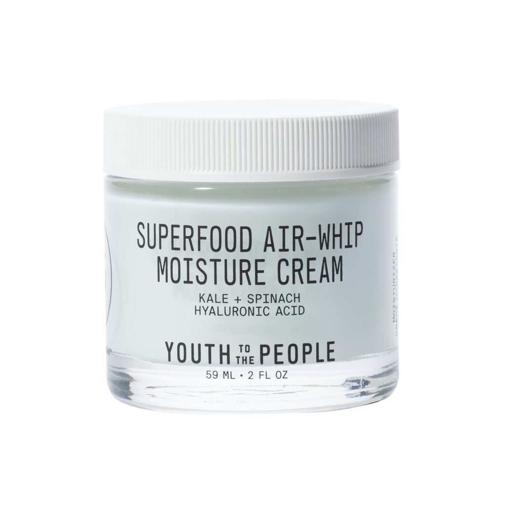 Youth To The People Superfood Air-Whip Face Moisturizer - Lightweight Cream | Hyaluronic Acid Facial Cream - Up to 48H Hydration, Strengthen Skin Barrier, Smooth Fine Lines + Plump Skin, Non-comedogenic