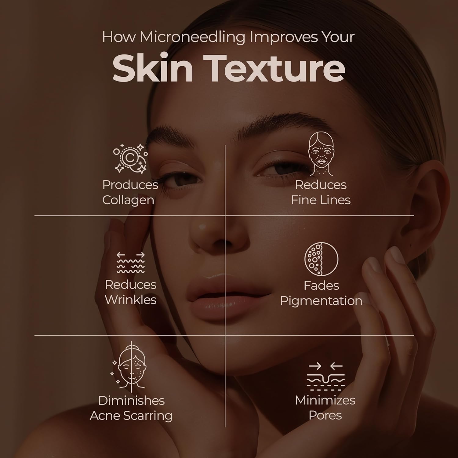 FLexiknee Microrevive Titanium Micro Infusion System for Face - Deep Penetrating, Collagen-Boosting Stamp & Anti-Wrinkle Hyaluronic Acid Serum - At Home Micro Needling Kit for Radiant, Youthful Skin