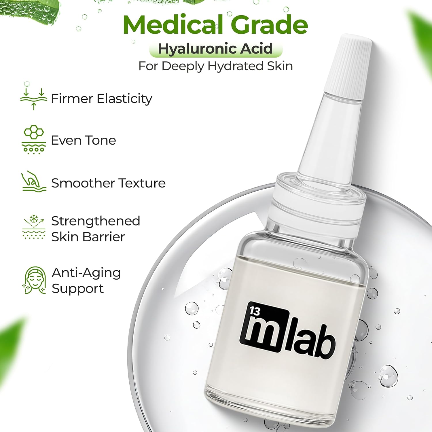 FLexiknee Microrevive Titanium Micro Infusion System for Face - Deep Penetrating, Collagen-Boosting Stamp & Anti-Wrinkle Hyaluronic Acid Serum - At Home Micro Needling Kit for Radiant, Youthful Skin