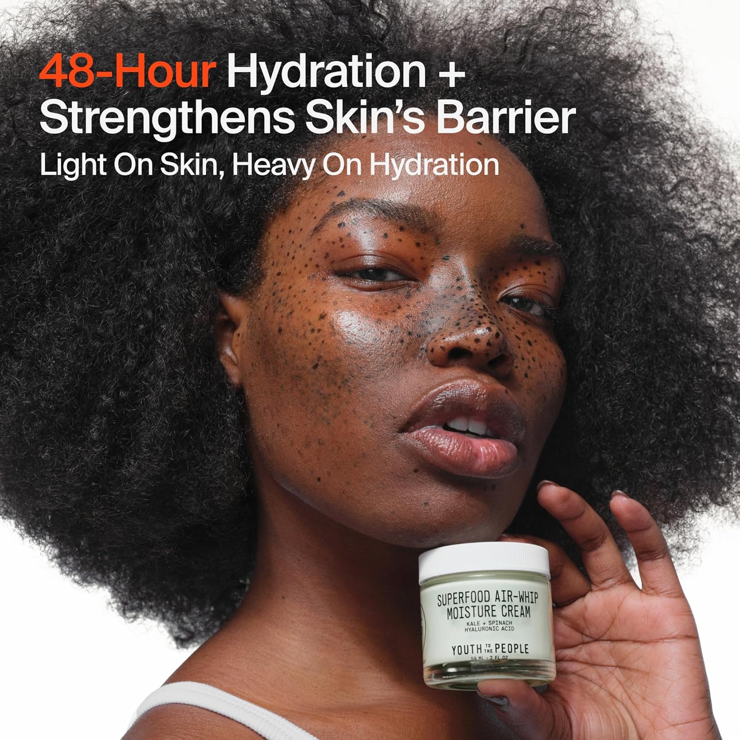 Youth To The People Superfood Air-Whip Face Moisturizer - Lightweight Cream | Hyaluronic Acid Facial Cream - Up to 48H Hydration, Strengthen Skin Barrier, Smooth Fine Lines + Plump Skin, Non-comedogenic