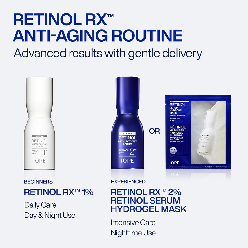 IOPE Expert Retinol Serum Gel Mask - High-Performance Hydrogel Face Mask with Retinol - Visibly Firms, Refines Pores, and Boosts Radiance - Intensive Anti-Aging Treatment
